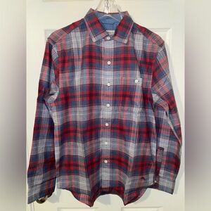 Tommy Bahama Red and Blue Casual Button Down Shirt